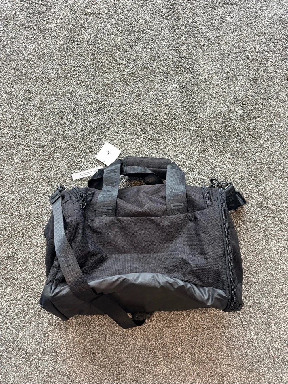 Nike Air Jordan Black Duffel Bag Shoe Garage Gym Travel NEW SM0920 KK2